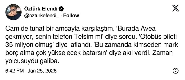 Bir zaman yolcusu da burada var.