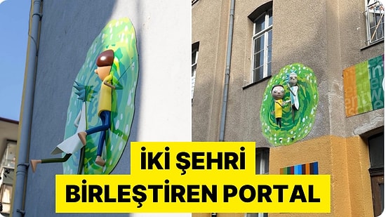Kadıköy'den Köln'e Açılan Rick and Morty Portalı Sosyal Medyanın Gündeminde