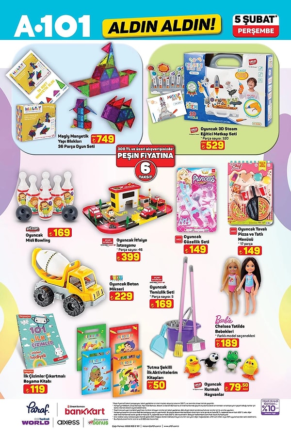 Manyetik Yapı Blokları 36 Parça Oyun Seti 749 TL