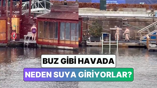 Gezgin Uğur Kola Buz Gibi Havada Suya Giren Norveçlileri Paylaştı: Bu Havada Neden Yapıyorlar?