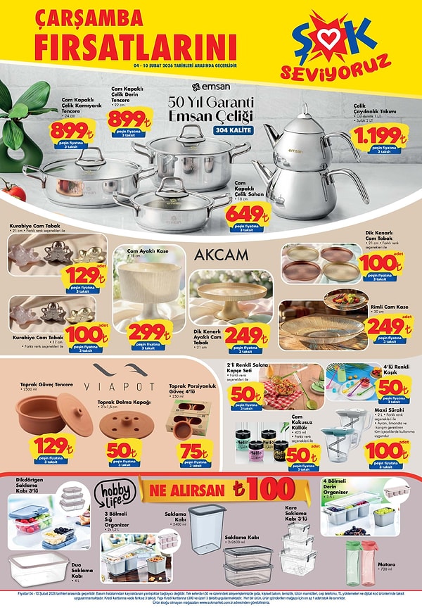 Emsan Cam Kapaklı Çelik Karnıyarık Tencere 899 TL
