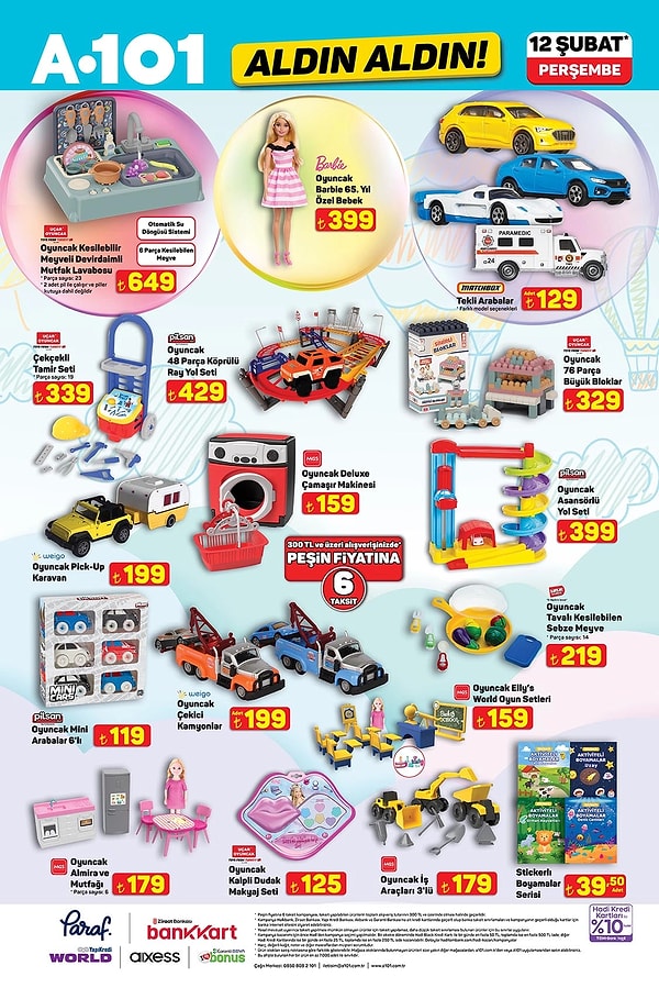 Oyuncak Kesilebilir Meyveli Devirdaimli Mutfak Lavabosu 649 TL