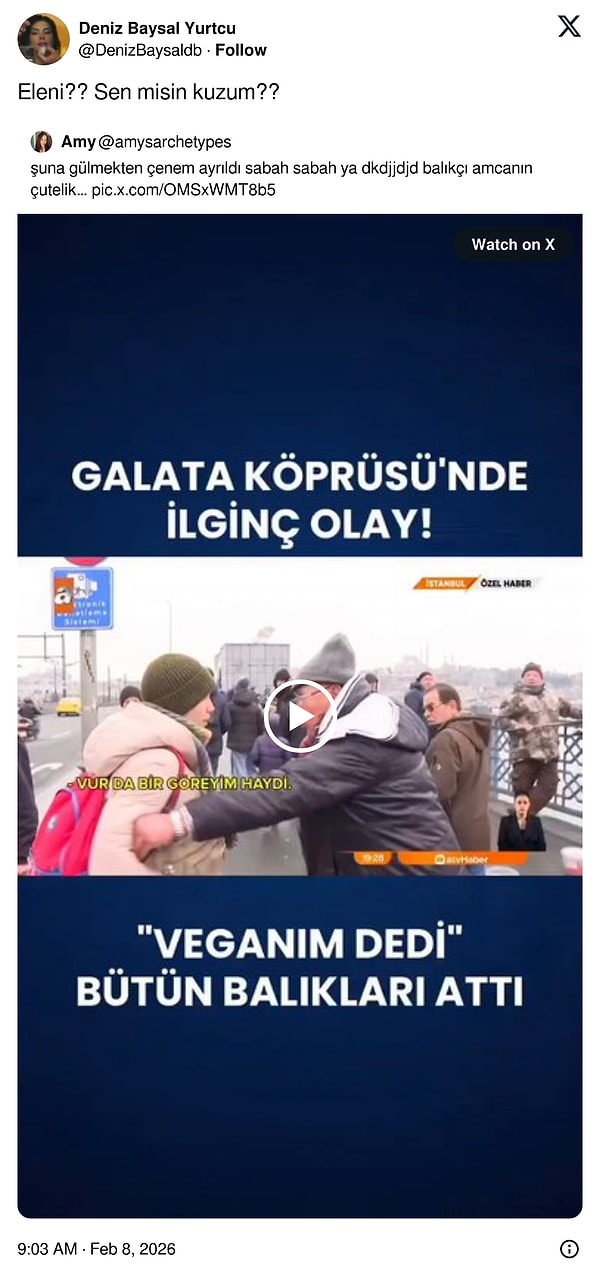 14. Bugün Deniz Baysal'ın haftanın komik tweetlerinde olacağını düşünerek uyanmamıştım.