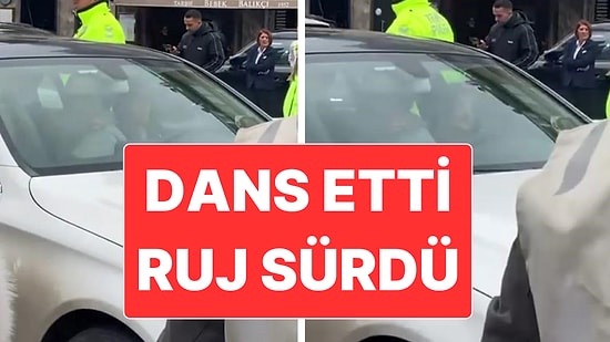 Bebek’te Kendini Aracına Kilitleyerek Dans Eden Kadın Trafiği Felç Etti