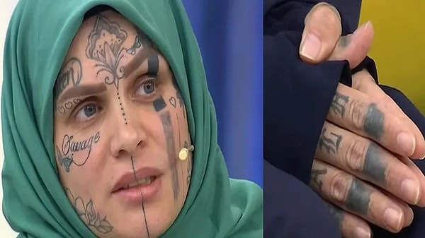 Didem Arslan Yılmaz'la Vazgeçme programına katılan Nazan Ünal, yüzündeki dövmelerle gündem oldu.