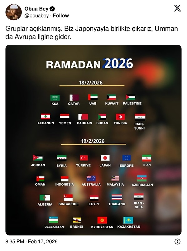 Körfez ülkelerinin Ramazan'a çoktan başlaması da yorumlandı.