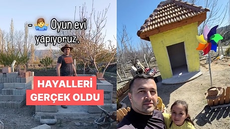Bir Baba Çocukları İçin İnşa Ettiği Oyun Evinin Yapılışını Adım Adım Paylaştı