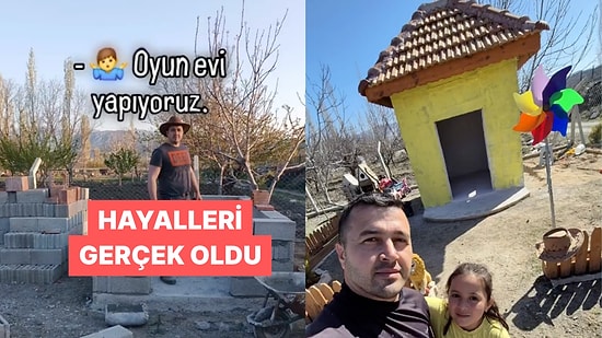 Bir Baba Çocukları İçin İnşa Ettiği Oyun Evinin Yapılışını Adım Adım Paylaştı