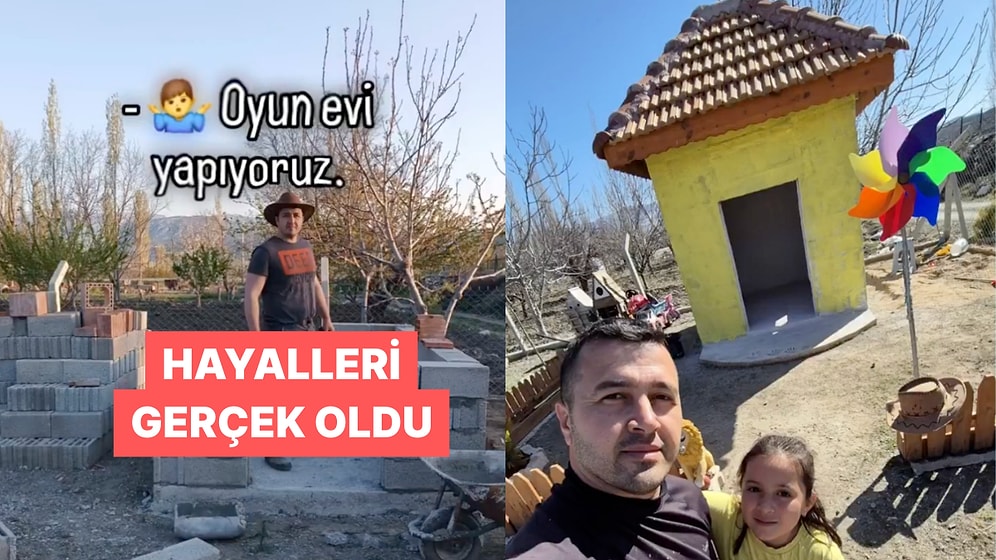 Bir Baba Çocukları İçin İnşa Ettiği Oyun Evinin Yapılışını Adım Adım Paylaştı