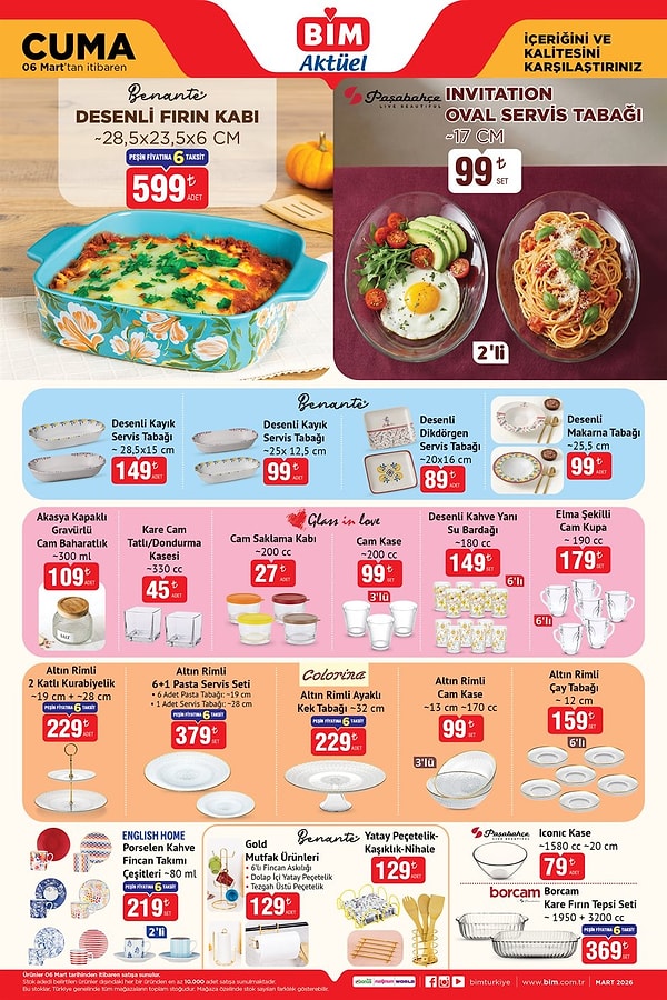 Desenli Fırın Kabı 599 TL