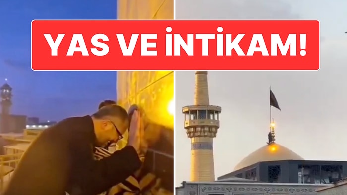 İran’da "Yas" ve “İntikam” Anlamına Gelen Siyah Bayrak Kutsal Türbeye Asıldı