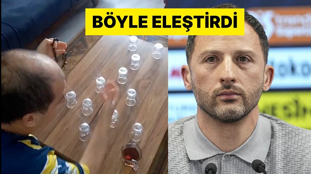 Çay Bardaklarından Yaptığı Taktik Analizle Tedesco'yu Eleştiren Fenerbahçe Taraftarı
