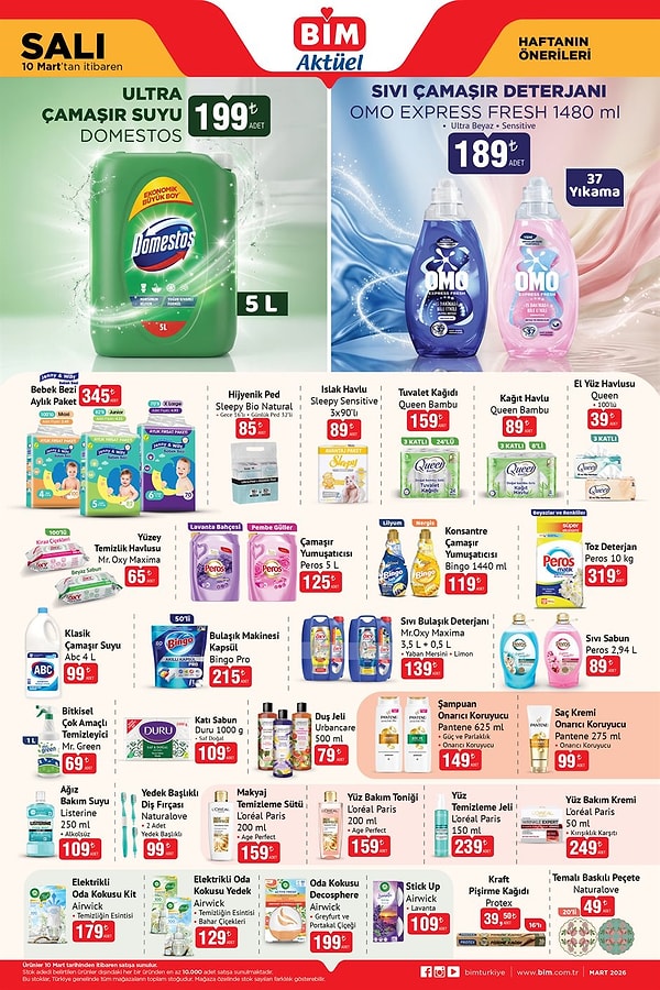 Domestos Ultra Çamaşır Suyu 199 TL