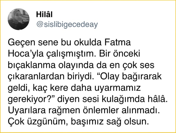 44 yaşında bir öğretmenin böyle bir olay sonrasında hayatını kaybetmesi herkesi şoke etti. Sosyal medyada herkes adalet çağrısı yaptı, öğretmenler iş bıraktı.