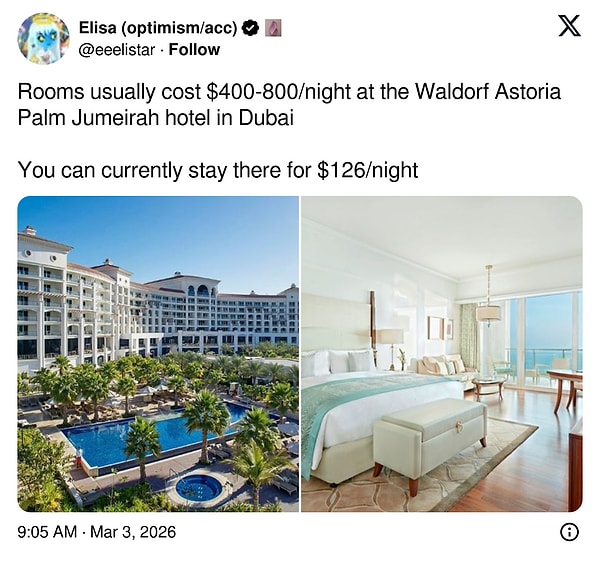 Iran's retaliatory strikes led to a plunge in prices in Dubai.