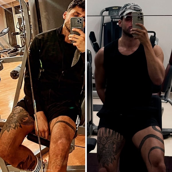 Daymaz’ın spor salonunda çekilen karelerinde bacaklarındaki dövmeler konuşuldu!