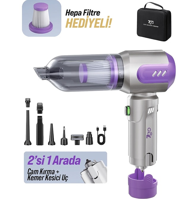 Küçük ama devasa güç: Hem süpürür hem üfler!