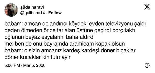 Akrabalık bağları çok acayip...