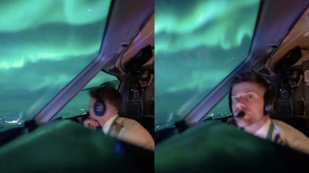 A Pilot's Incredible POV: Capturing the Breathtaking Northern Lights From High Above the Clouds