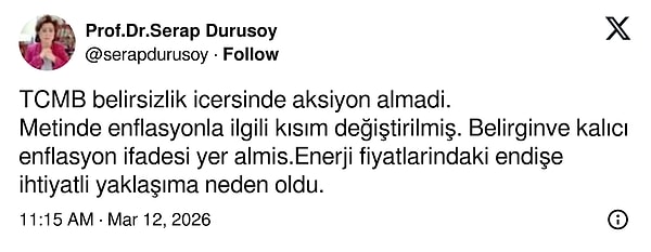 Ekonomistler faiz kararına ne dedi?