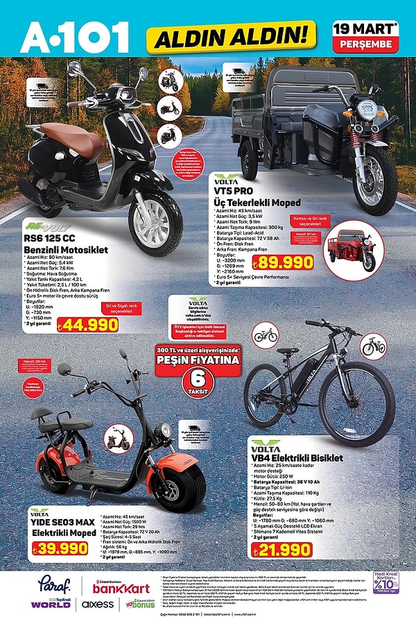 ReVolt RS6 125 CC Benzinli Motosiklet 44.990 TL