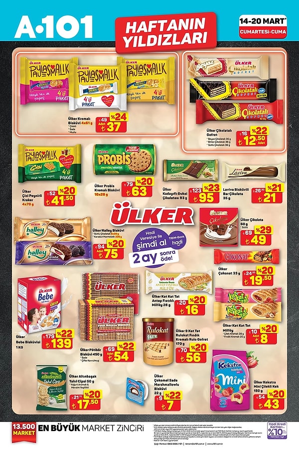 Ülker Bebe Bisküvisi 1 Kg 139 TL