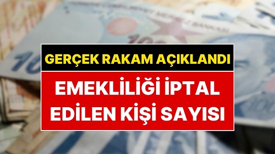 "650 Bin" Denildi Gerçek Başka Çıktı! Emekliliği İptal Edilen Kişi Sayısı Belli Oldu