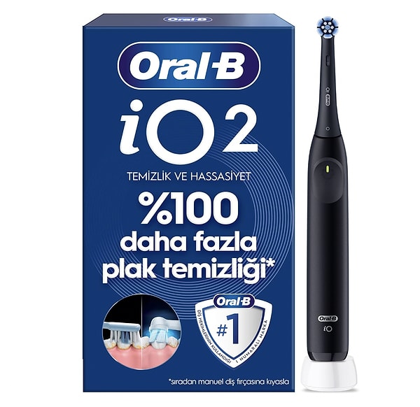 Gülüşünüzde akıllı değişim: Oral-B iO2 Siyah Şarjlı Diş Fırçası!