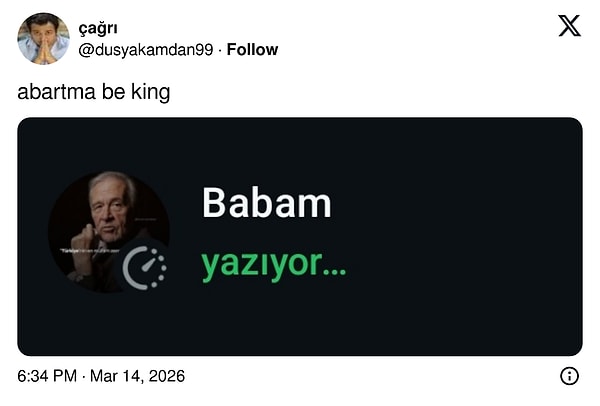 Adam hüzünlenmiş kardeşim.