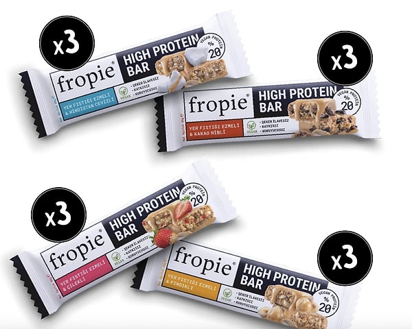 Atıştırmalıkta protein bombası: Fropie Karışık Protein Bar!