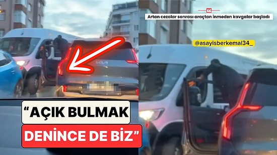 Trafikte Tartışan Bir Adam Arabadan İnmenin Cezası Olduğu İçin Yere Basmadan Kavga Etmeye Çalıştı