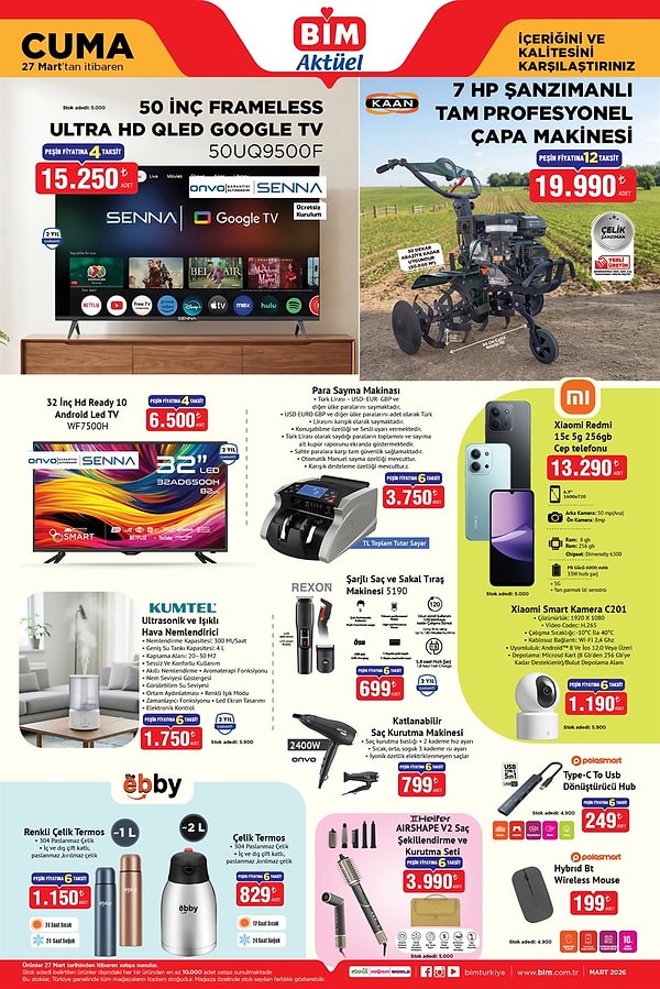 Kaan 7 HP Şanzımanlı Tam Profesyonel Çapa Makinesi 19.490 TL