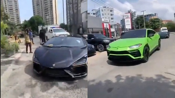 Galatasaray'ın yıldızı Osimhen kendi ülkesinde tüfekli korumalarla geziyor.