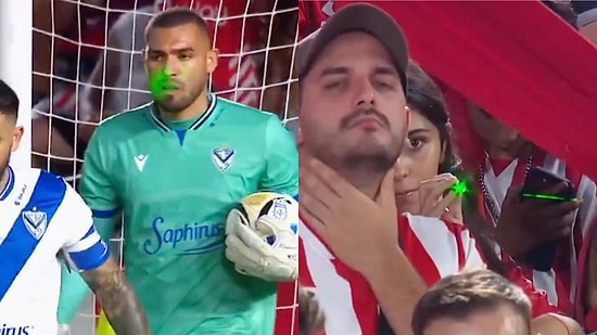Busted! Cameraman Catches Fan Trying to Blind Opponent Goalie with a Laser During the Match
