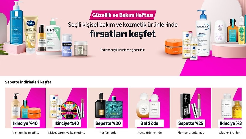 Güzellik ve Bakım Haftası Başladı: Cilt Bakım ve Kozmetik Ürünlerinde İndirim Fırsatı!