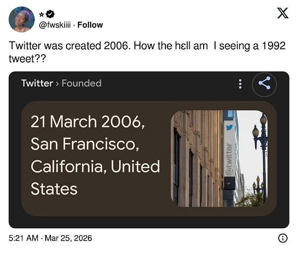 2006 yılında kurulan platformdan atılan bu gizemli tweet kafa karıştırdı.
