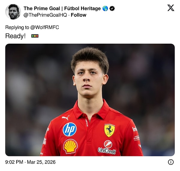 He was also likened to a Ferrari driver due to his red color.