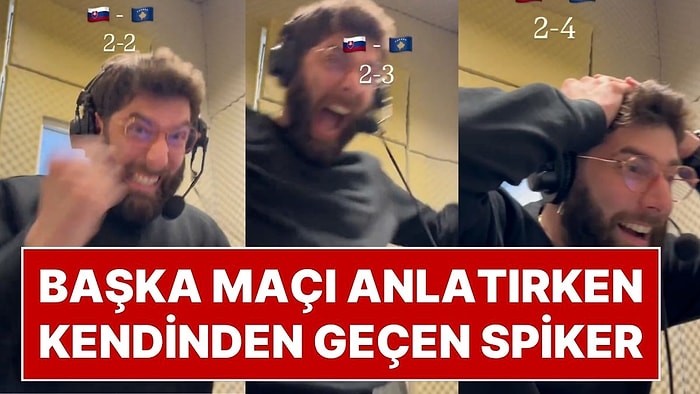 Kosovalı Spiker Engjëll Berbatovci, Danimarka - Makedonya Maçını Anlatırken Kosova Gol Attıkça Kendinden Geçti