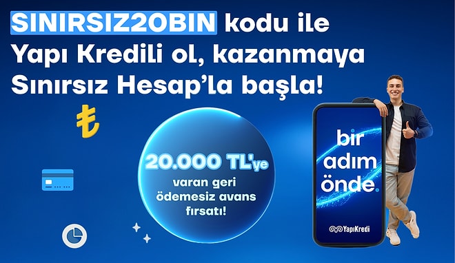 Yapı Kredi'li Ol Geri Ödemesiz 20.000 TL Fırsatını Kaçırma!