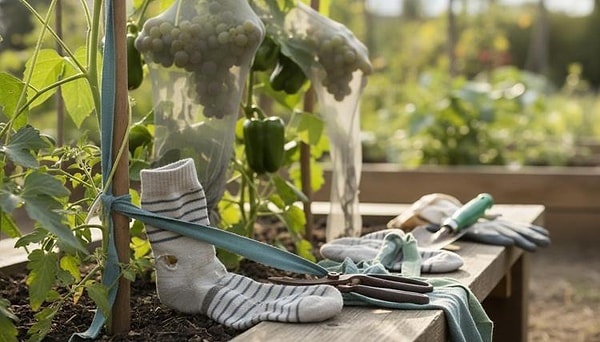 Bahçıvanlar özellikle taytları şeritler halinde keserek ağaç ve bitkileri bağlamak için tercih ediyor.