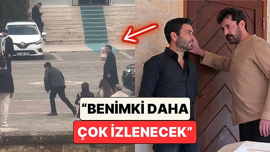 Uzak Şehir Dizisinin Çekimlerine Denk Gelen Bir İnşaat İşçisi O Anları İnşaattan Görüntüledi