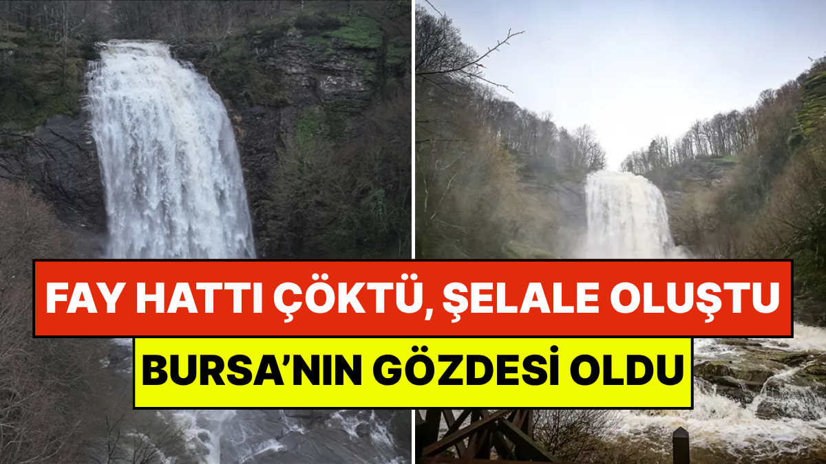 Fay Hattı Çökünce Oluştu, Görenleri Hayret İçinde Bıraktı: Suuçtu Şelalesi Son Yağışlarla Coştu