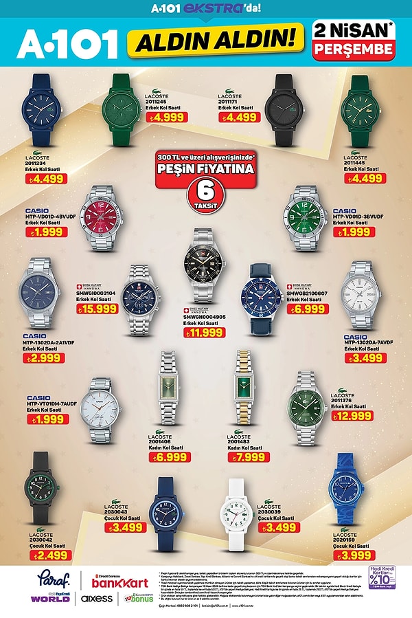 Casio ve Lacoste Saat Modelleri