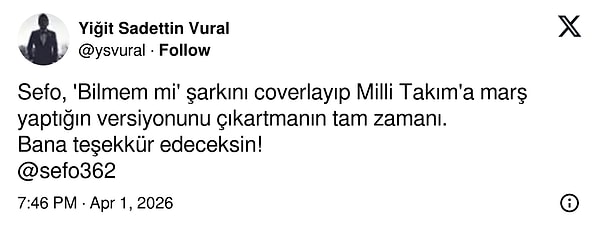 Milli Takım heyecanı yükselmişken sosyal medyada da “marş” muhabbeti hız kesmeden devam ediyor.