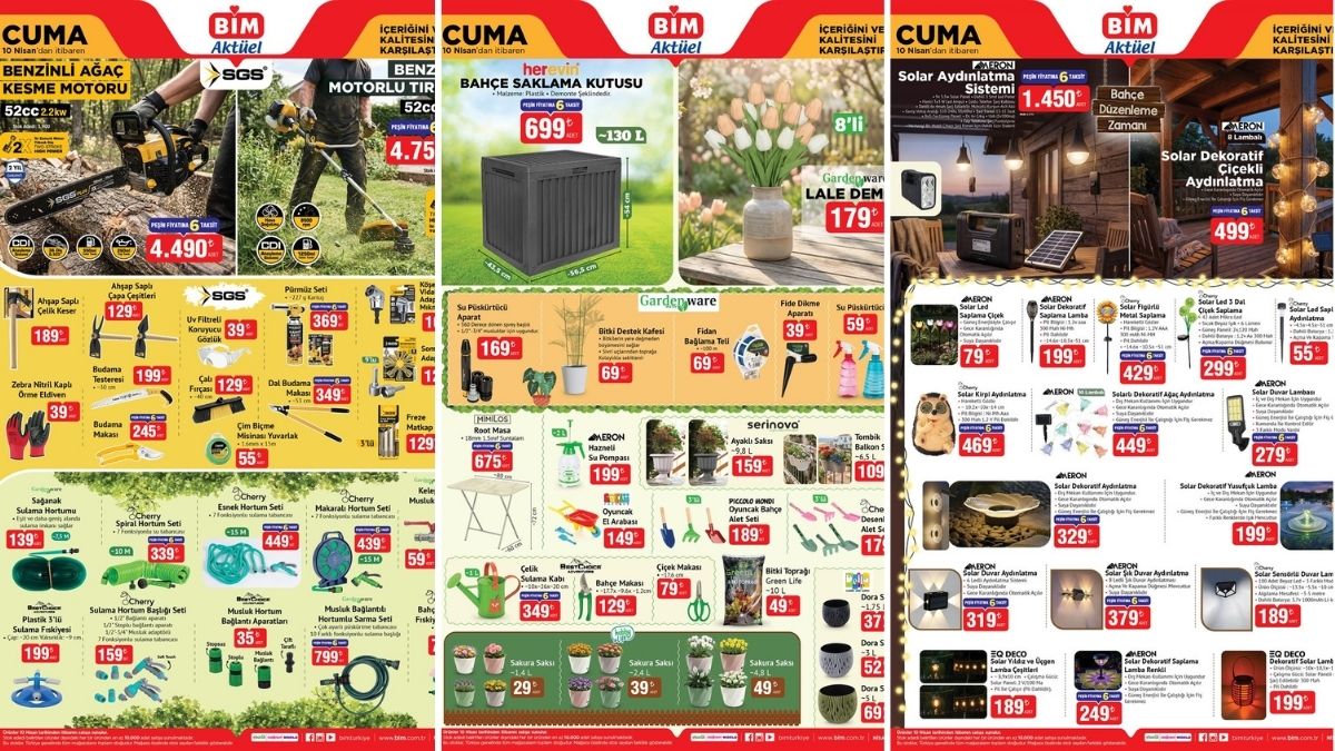 BİM'e Bahçe Balkon Ürünleri Geliyor! 10 Nisan 2026 BİM Aktüel Kataloğu