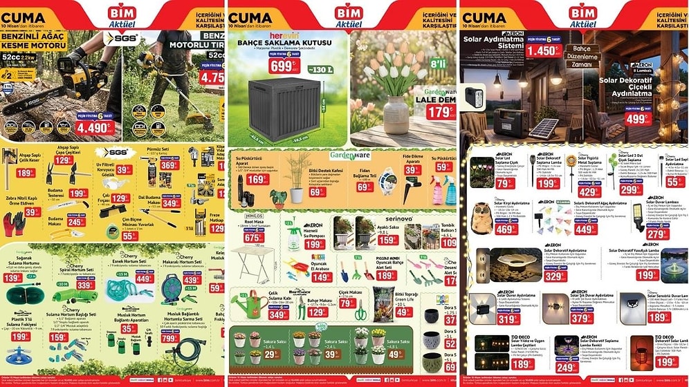 BİM'e Bahçe Balkon Ürünleri Geliyor! 10 Nisan 2026 BİM Aktüel Kataloğu