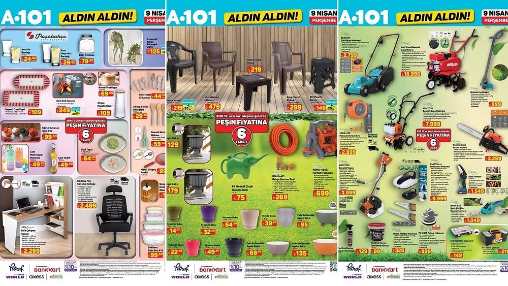 A101'e Çim Biçme Makinesi Geliyor! 9 Nisan 2026 A101 Aldın Aldın Kataloğu