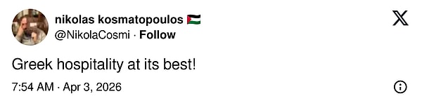 Bu paylaşımın ardından pek çok Yunan kullanıcı tepki gösterdi 👇🏻