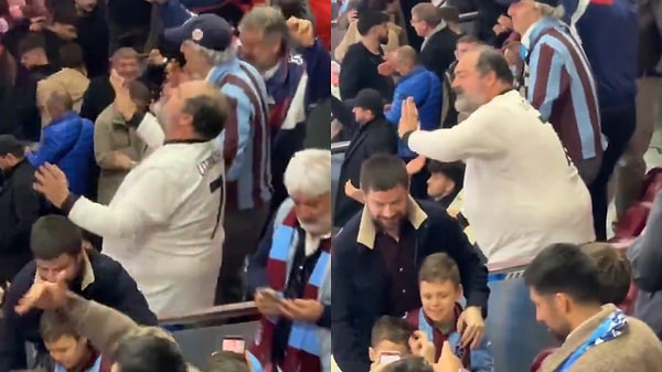 Yemeksepeti kurucusu Nevzat Aydın, Trabzonspor'un galibiyetini dans ederek kutladı.