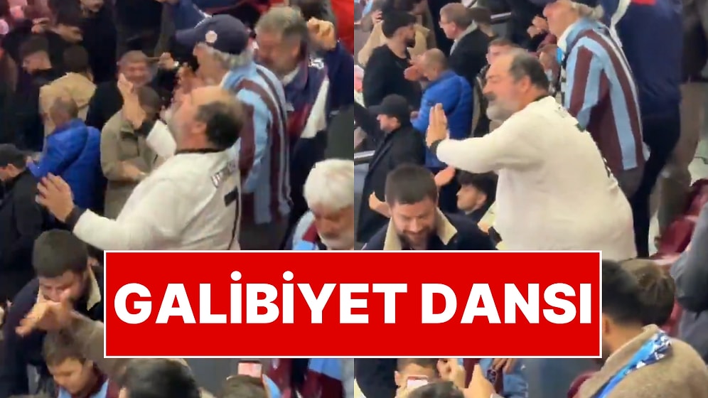 Yemeksepeti Kurucusu Nevzat Aydın Trabzonspor'un Galatasaray Galibiyeti Sonrası Statta Dans Etti